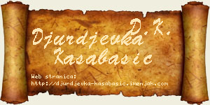 Đurđevka Kasabašić vizit kartica